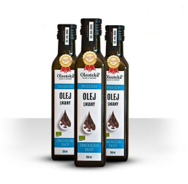 OLEJ LNIANY EKOLOGICZNY ZIMNOTŁOCZONY 250ml